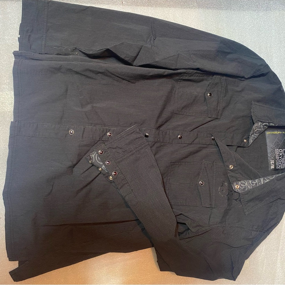 Men's Black snap-up Shirt